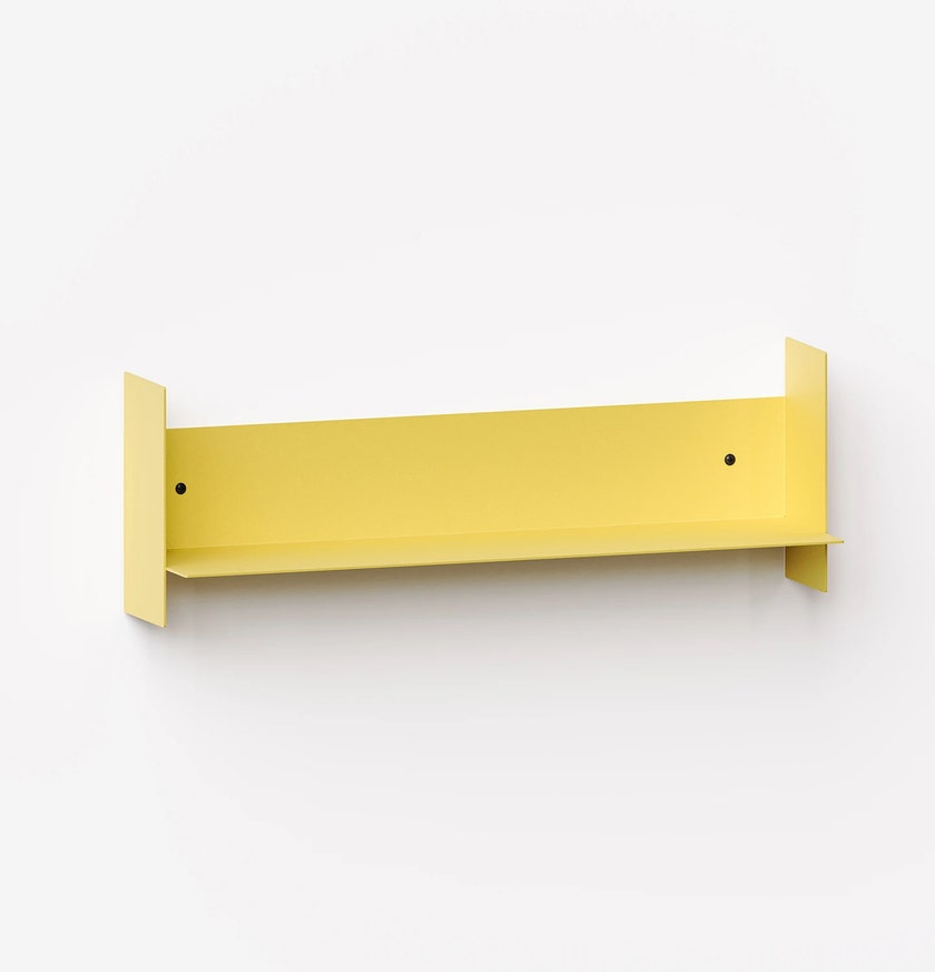 Etagère murale PLI en acier - 60 x 15 cm - Jaune de Naples 
