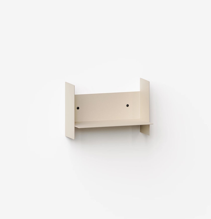 Etagère murale PLI en acier - 30 x 15 cm - Blanc Crème