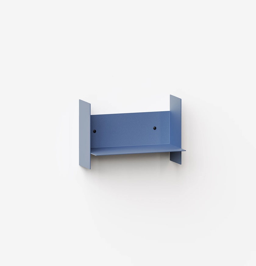 Etagère murale PLI en acier - 30 x 15 cm - Bleu Roche