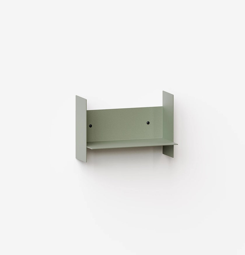 Etagère murale PLI en acier  - 30 x 15 cm - Gris Eucalyptus