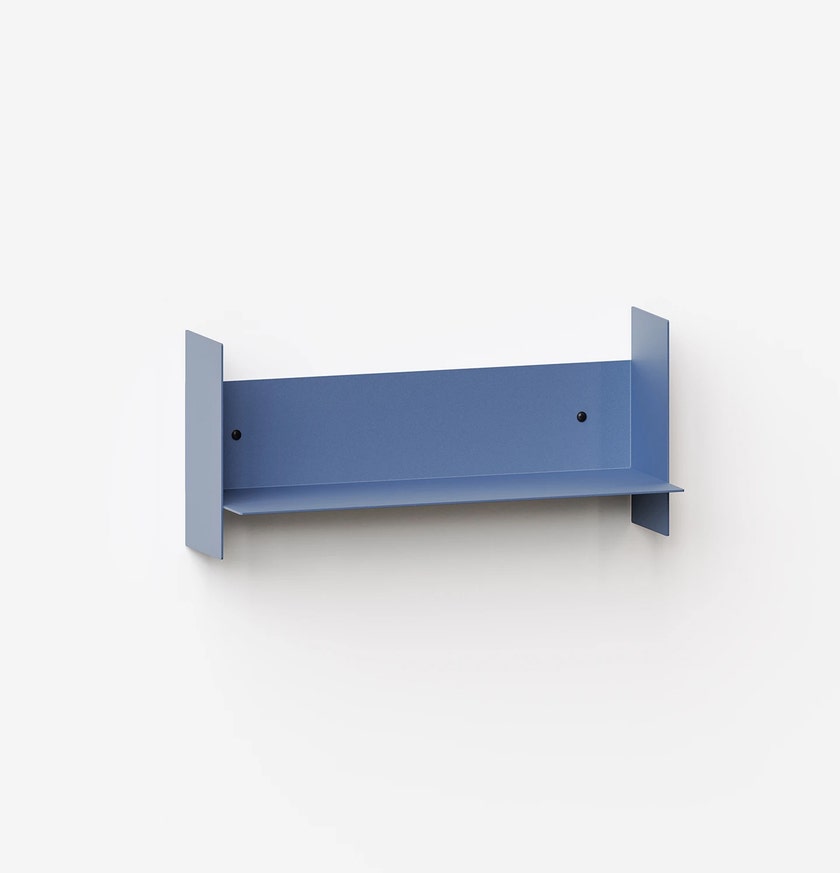 Etagère murale PLI en acier - 45 x 15 cm - Bleu Roche
