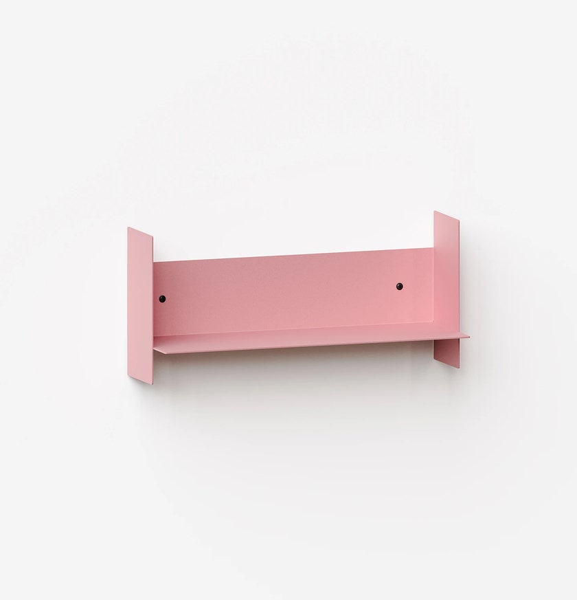 Etagère murale PLI en acier - 45 x 15 cm - Rose Poudré