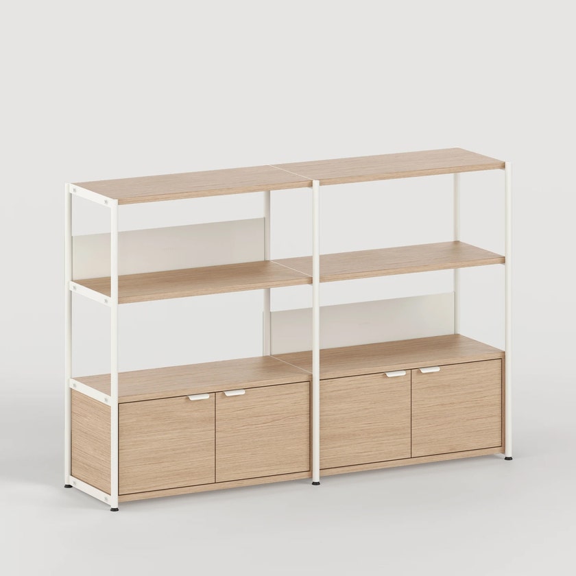 Etagère UNIT - H110 x L164cm - bois éco-certifié - Blanc Crème Etagère UNIT - H110 x L164cm - bois éco-certifié - Blanc Crème
