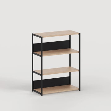 Etagère UNIT - H110 x L84cm - bois éco-certifié - Noir Graphite