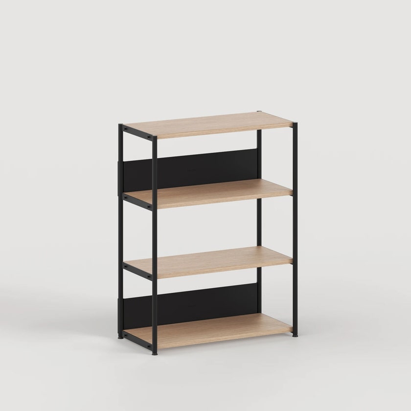Etagère UNIT - H110 x L84cm - bois éco-certifié - Noir Graphite Etagère UNIT - H110 x L84cm - bois éco-certifié - Noir Graphite