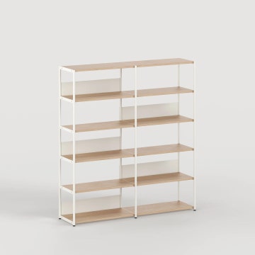 Etagère UNIT - H180 x L164cm - bois éco-certifié - Blanc Crème