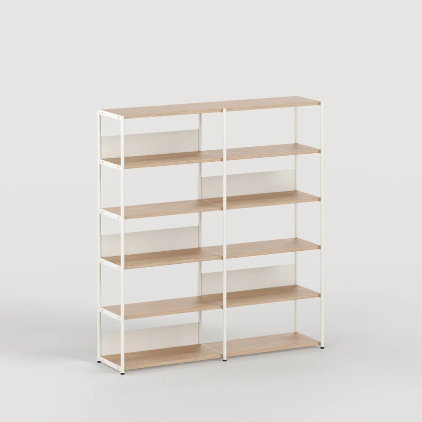 Etagère UNIT - H180 x L164cm - bois éco-certifié - Blanc Crème Etagère UNIT - H180 x L164cm - bois éco-certifié - Blanc Crème