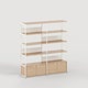 Etagère UNIT - H180 x L164cm - bois éco-certifié - Blanc Crème