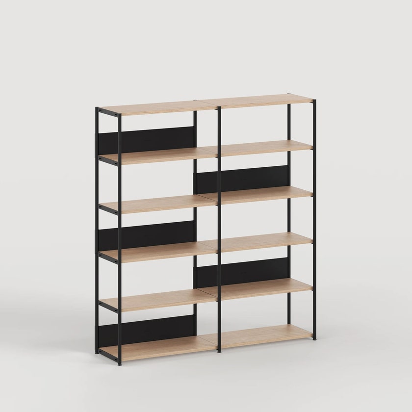 Etagère UNIT - H180 x L164cm - bois éco-certifié - Noir Graphite Etagère UNIT - H180 x L164cm - bois éco-certifié - Noir Graphite