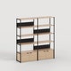 Etagère UNIT - H180 x L164cm - bois éco-certifié - Noir Graphite
