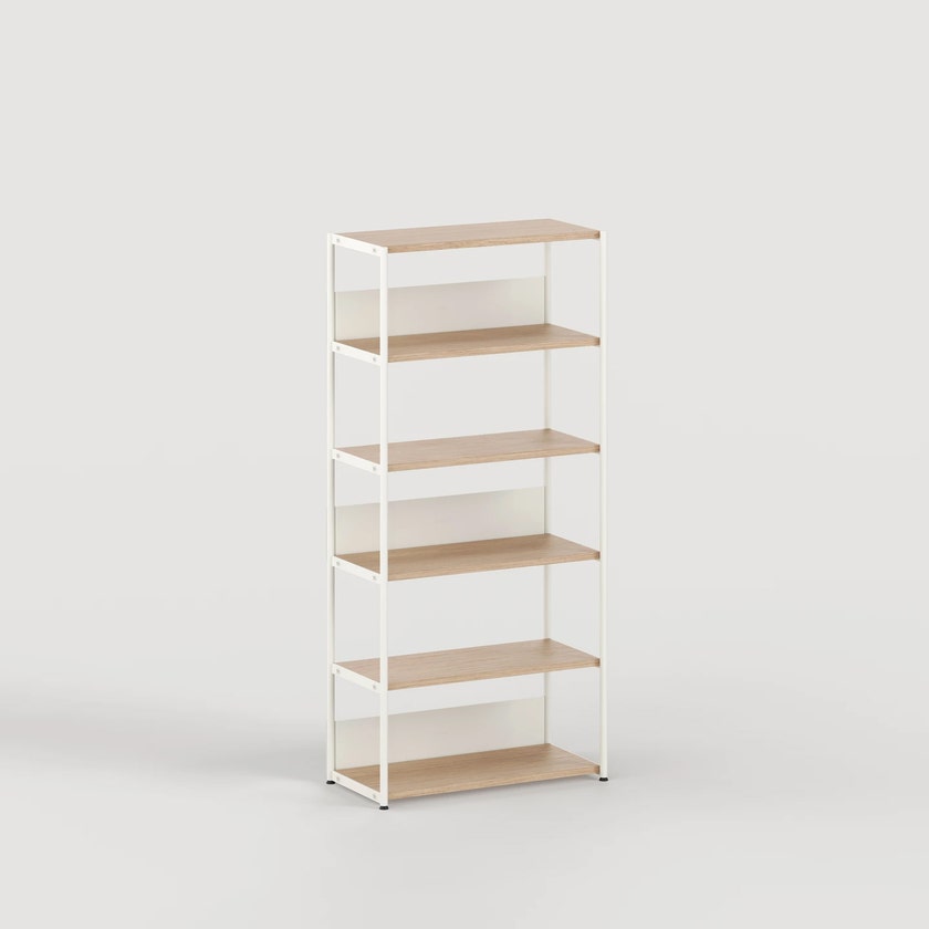 Etagère UNIT - H180 x L84cm - bois éco-certifié - Blanc Crème Etagère UNIT - H180 x L84cm - bois éco-certifié - Blanc Crème