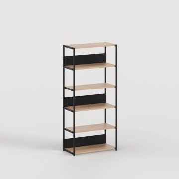 Etagère UNIT - H180 x L84cm - bois éco-certifié - Noir Graphite