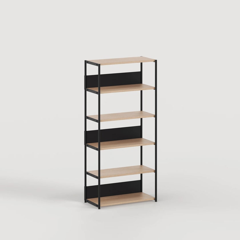 Etagère UNIT - H180 x L84cm - bois éco-certifié - Noir Graphite Etagère UNIT - H180 x L84cm - bois éco-certifié - Noir Graphite