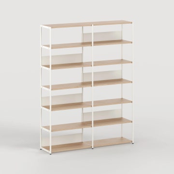 Etagère UNIT - H215 x L164cm - bois éco-certifié - Blanc Crème