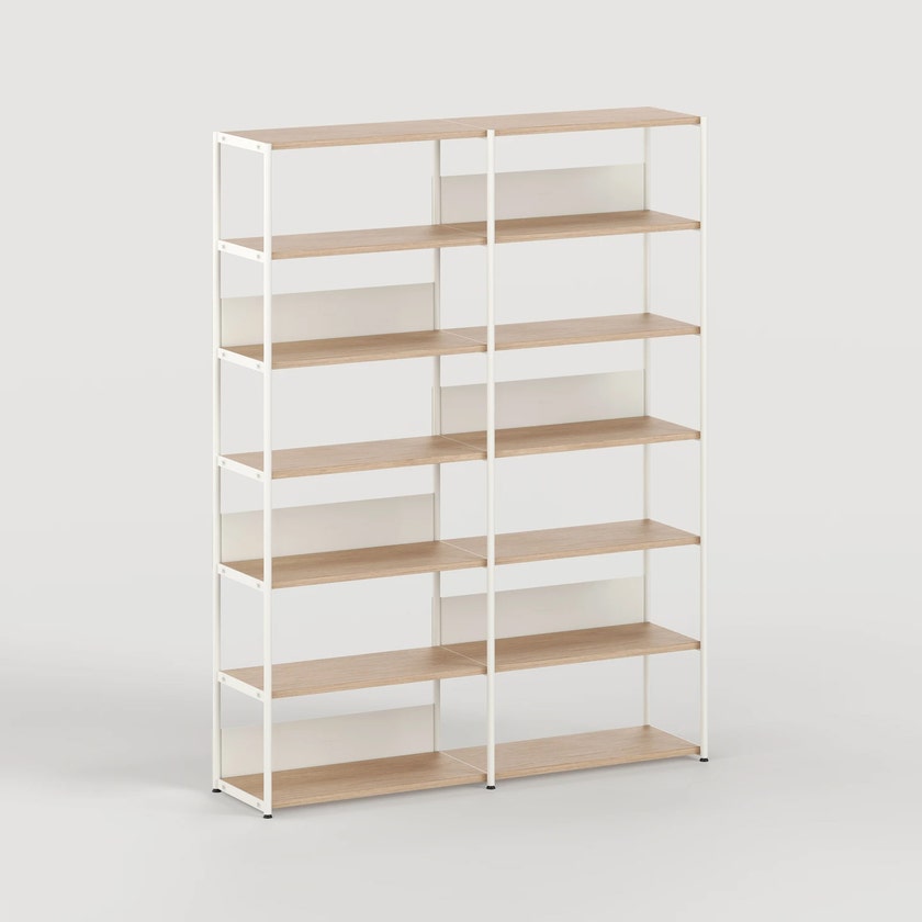 Etagère UNIT - H215 x L164cm - bois éco-certifié - Blanc Crème Etagère UNIT - H215 x L164cm - bois éco-certifié - Blanc Crème