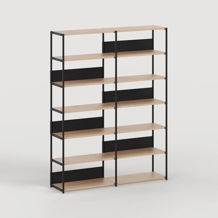Etagère UNIT - H215 x L164cm - bois éco-certifié - Noir Graphite Etagère UNIT - H215 x L164cm - bois éco-certifié - Noir Graphite