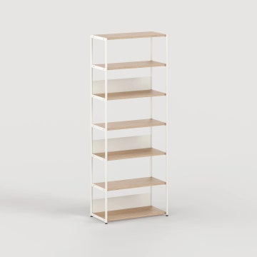 Etagère UNIT - H215 x L84cm - bois éco-certifié - Blanc Crème