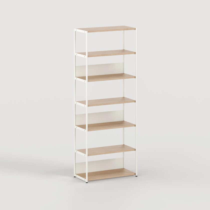 Etagère UNIT - H215 x L84cm - bois éco-certifié - Blanc Crème Etagère UNIT - H215 x L84cm - bois éco-certifié - Blanc Crème