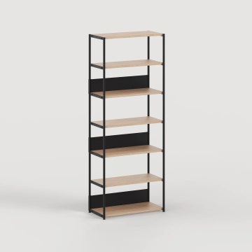 Etagère UNIT - H215 x L84cm - bois éco-certifié - Noir Graphite