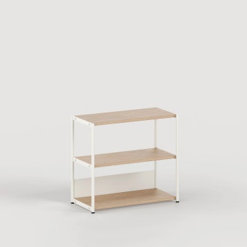 Etagère UNIT - H75 à 85 x L84cm - bois éco-certifié - Blanc Crème