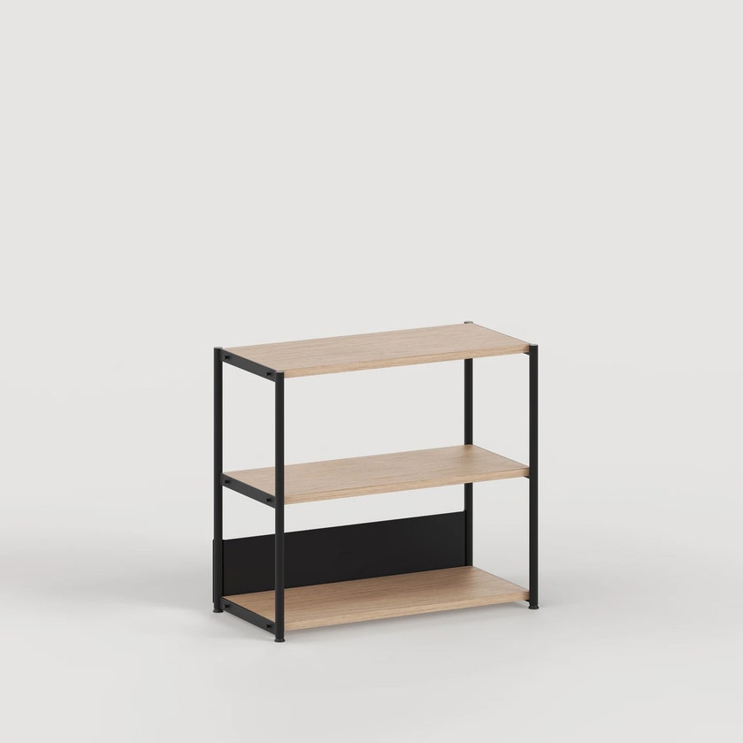 Etagère UNIT - H75 à 85 x L84cm - bois éco-certifié - Noir Graphite Etagère UNIT - H75 à 85 x L84cm - bois éco-certifié - Noir Graphite