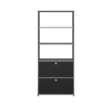 Étagère USM Haller M24, Noir graphite