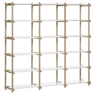 Étagère WOODY HIGH de Hay, Chêne et blanc