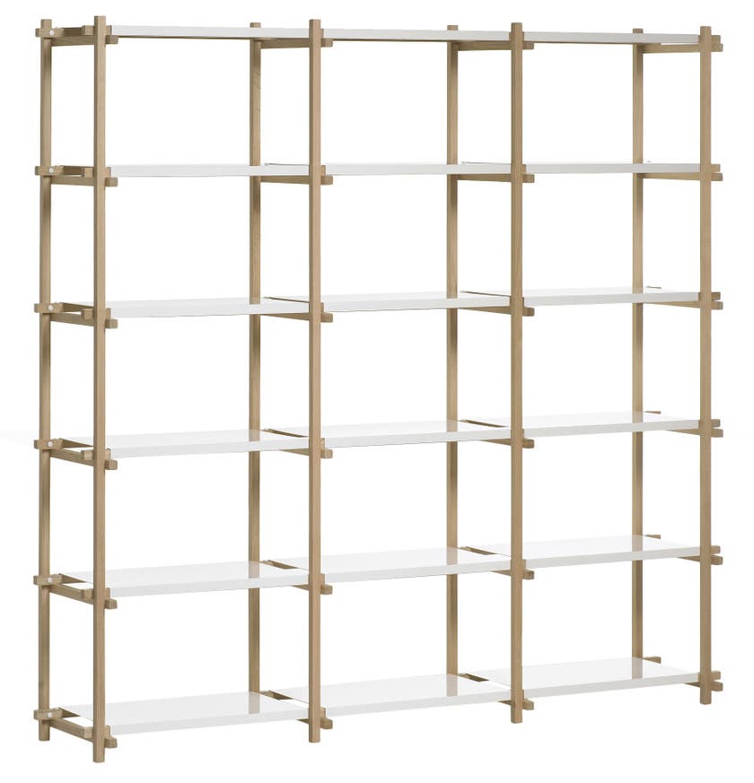Étagère WOODY HIGH de Hay, Chêne et blanc