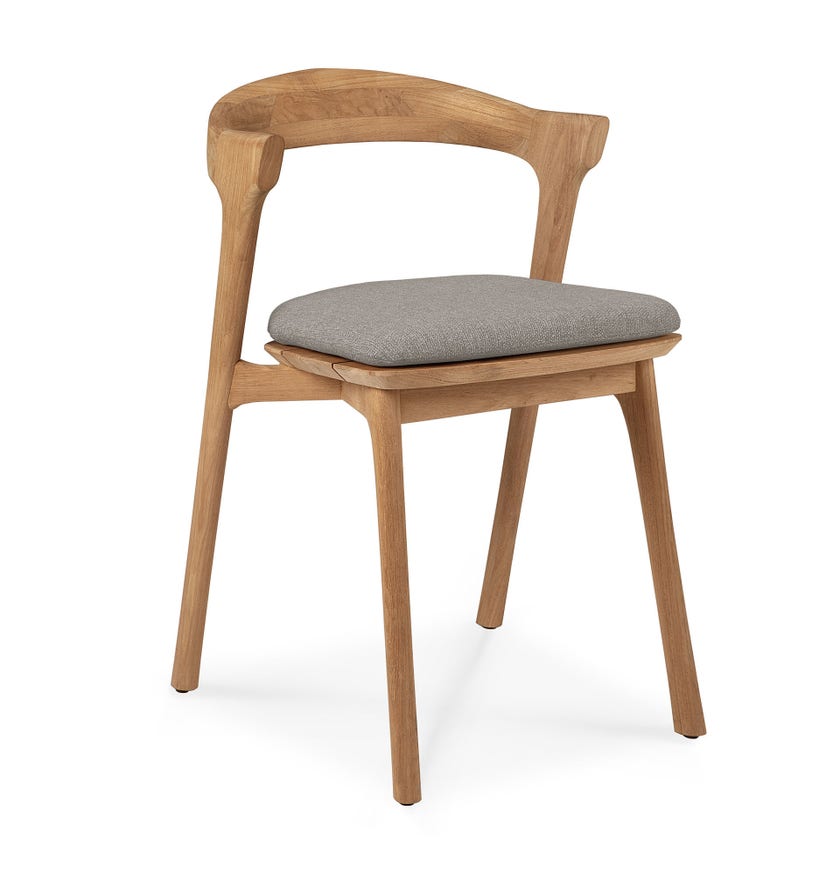 Chaise de jardin bok teck coussin mocha