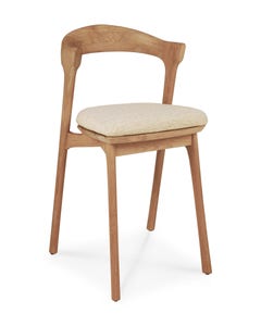 Chaise de jardin bok teck coussin Naturel