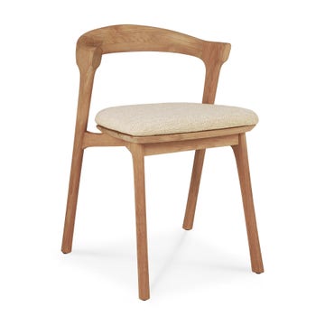 Chaise de jardin bok teck coussin Naturel