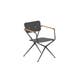 Fauteuil EXES 55 de Royal Botania, structure aluminium Anthracite, Accoudoirs en teck