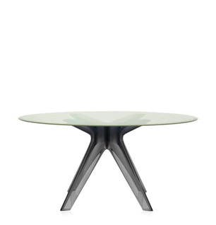 Table SIR GIO de Kartell, Pieds fumé, Jaune