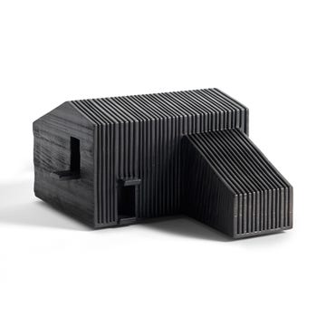 Farmhouse object - varnished mahogany - black