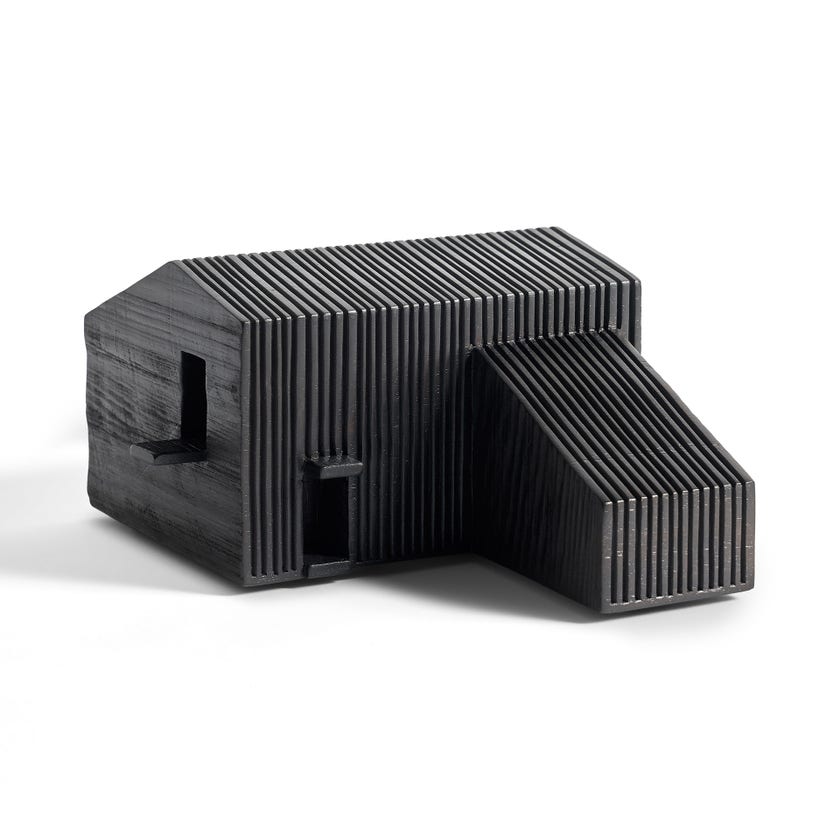 Farmhouse object - varnished mahogany - black Farmhouse object - varnished mahogany - black