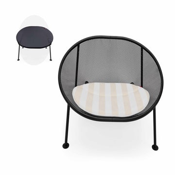 Chaise longue / Hamac NETORIOUS DELUXE de Fatboy, Structure anthracite, Stripe sandy beige