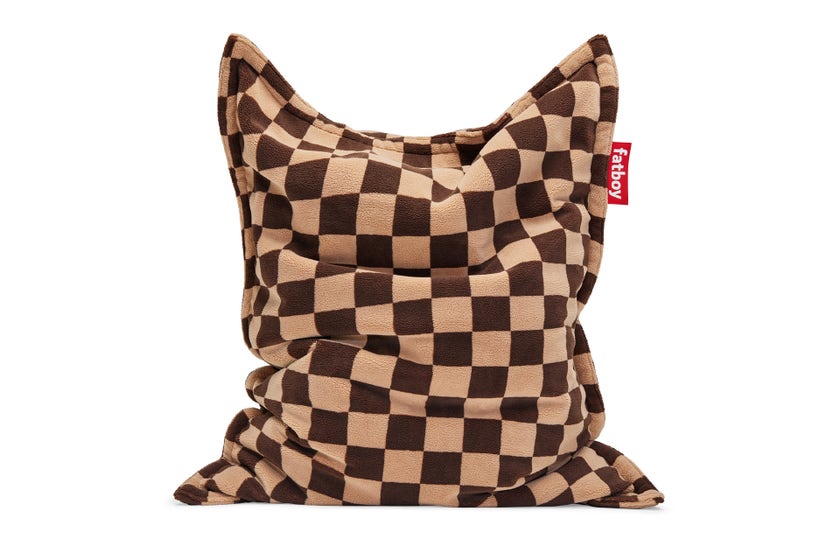 Pouf ORIGINAL SLIM SLIM TEDDY CHESS de Fatboy, Brown Pouf ORIGINAL SLIM SLIM TEDDY CHESS de Fatboy, Brown