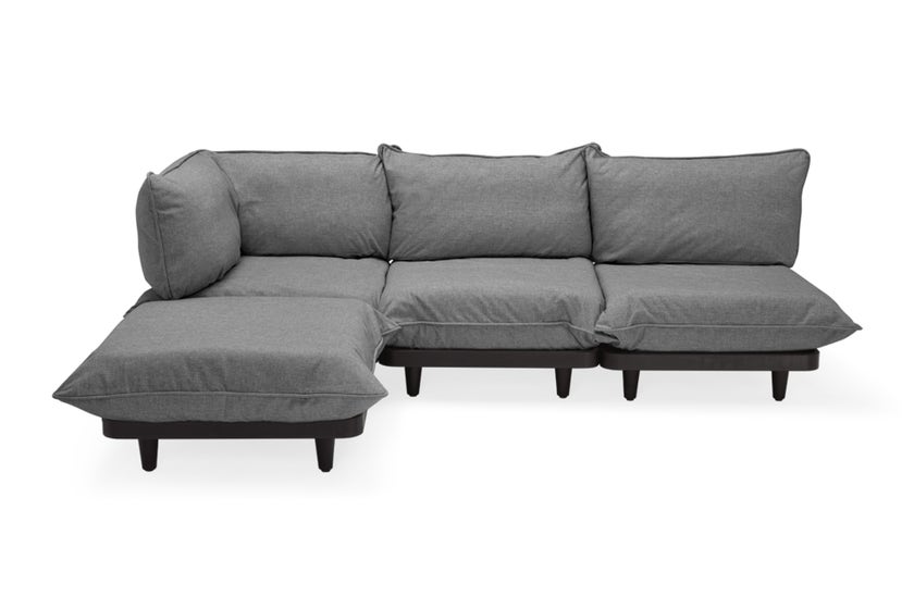 Canapé extérieur PALETTI SET de Fatboy, Large, Rock grey, Sans table basse Canapé extérieur PALETTI SET de Fatboy, Large, Rock grey, Sans table basse