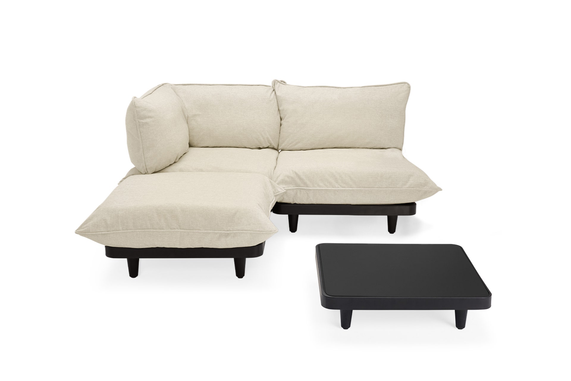 Canapé extérieur PALETTI SET de Fatboy, Sahara, Medium, Avec table basse