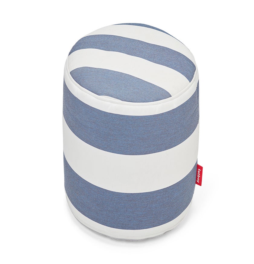 Pouf POINT OUTDOOR de Fatboy, Stripe Ocean blue