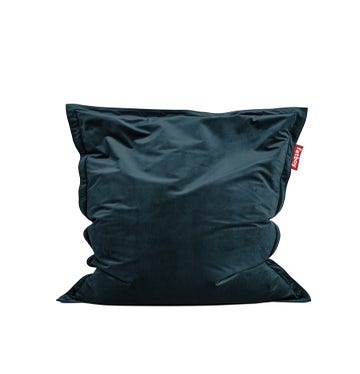Pouf THE ORIGINAL SLIM VELVET RECYCLED de Fatboy, Bleu pétrole
