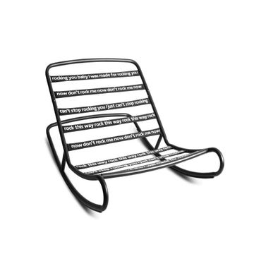 Rocking Chair Rock'n Roll de Fatboy, Structure seule, Noir
