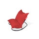 Rocking Chair Rock 'n Roll + pouf The Original Outdoor, Red