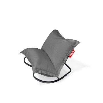 Rocking Chair Rock 'n Roll + pouf The Original Outdoor de Fatboy, Rock grey