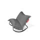Rocking Chair Rock 'n Roll + pouf The Original Outdoor, Rock grey