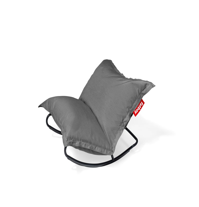 Rocking Chair Rock 'n Roll + pouf The Original Outdoor de Fatboy, Rock grey