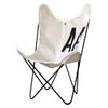 FAUTEUIL AA VENT D'OUEST, Structure acier thermolaqué noir, Blanc de AIRBORNE