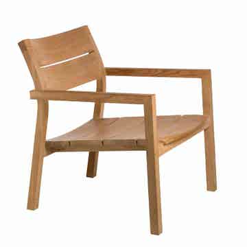 Fauteuil bas KOS TEAK de Tribù