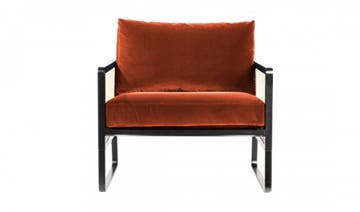 Fauteuil CANNAGE de RED Edition, Chêne teinté noir, Tissu velours, Fox T26 Fauteuil CANNAGE de RED Edition, Chêne teinté noir, Tissu velours, Fox T26