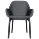 Fauteuil CLAP PVC, Structure noire, Assise Grise